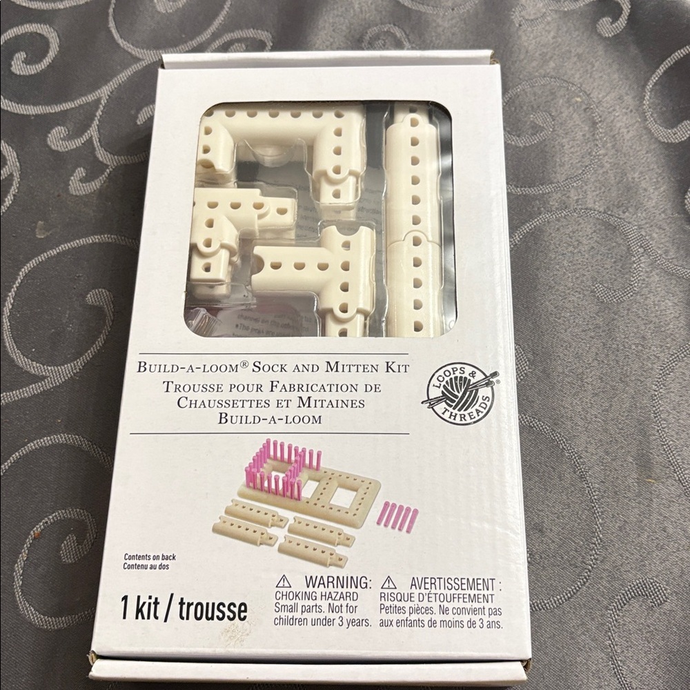 Loops & Threads Build-a-Loom Sock and Mitten Kit - Cream